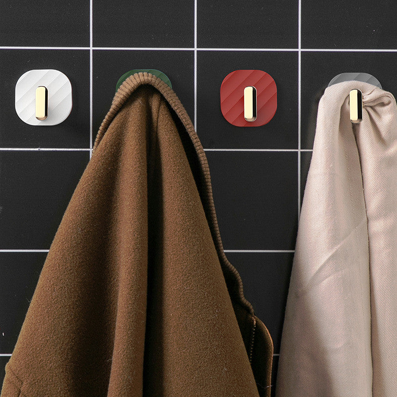 4-Pack Punch-Free Sticky Wall Hooks for Kitchen & Bathroom Storage