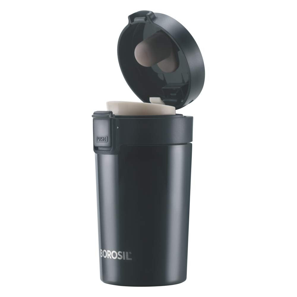 Vacuum Insulated Stainless Steel Travel Mug with One-Hand Open