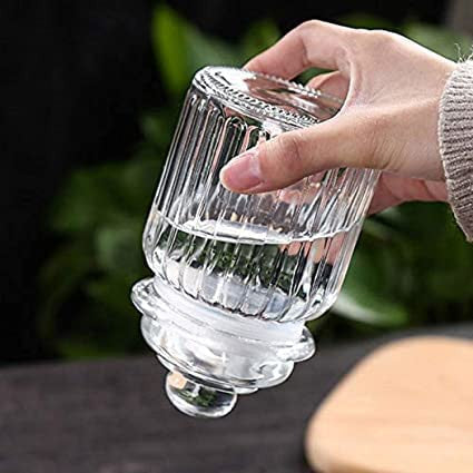 Set of 3 650ml Clear Glass Pop Jars with Airtight Lids for Kitchen Storage