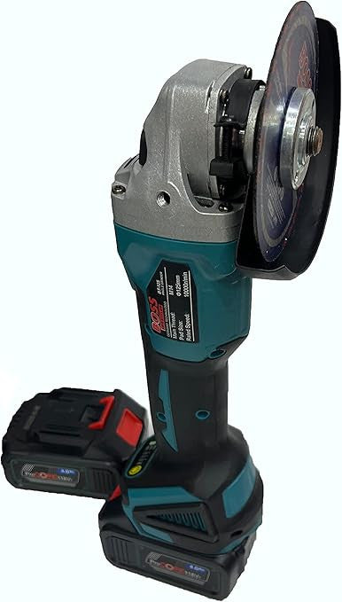 Cordless Double Battery Angle Grinder - Portable Power Tool
