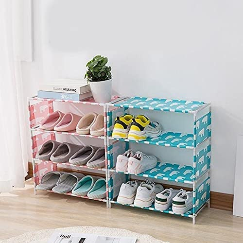 Multi-Color 3-Tier Shoe Storage Rack Wall Organizer for Home