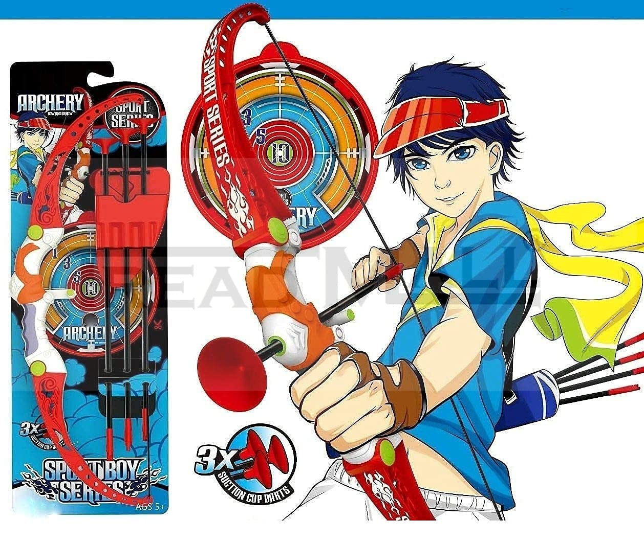 Kids Archery Bow and Arrow Toy Set with Suction Cup Arrows and Target