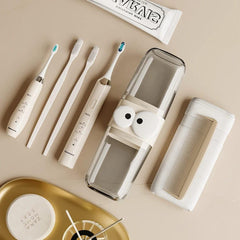 Cute Clear Travel Toothbrush Holder with Googly Eyes