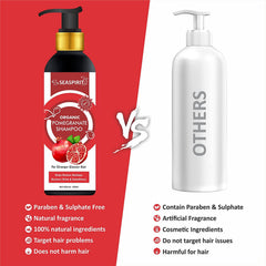 Organic Pomegranate Shampoo for Dry, Damaged & Brittle Hair
