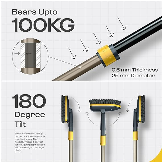 3-in-1 Long Handle Cleaning Brush & Duster Set