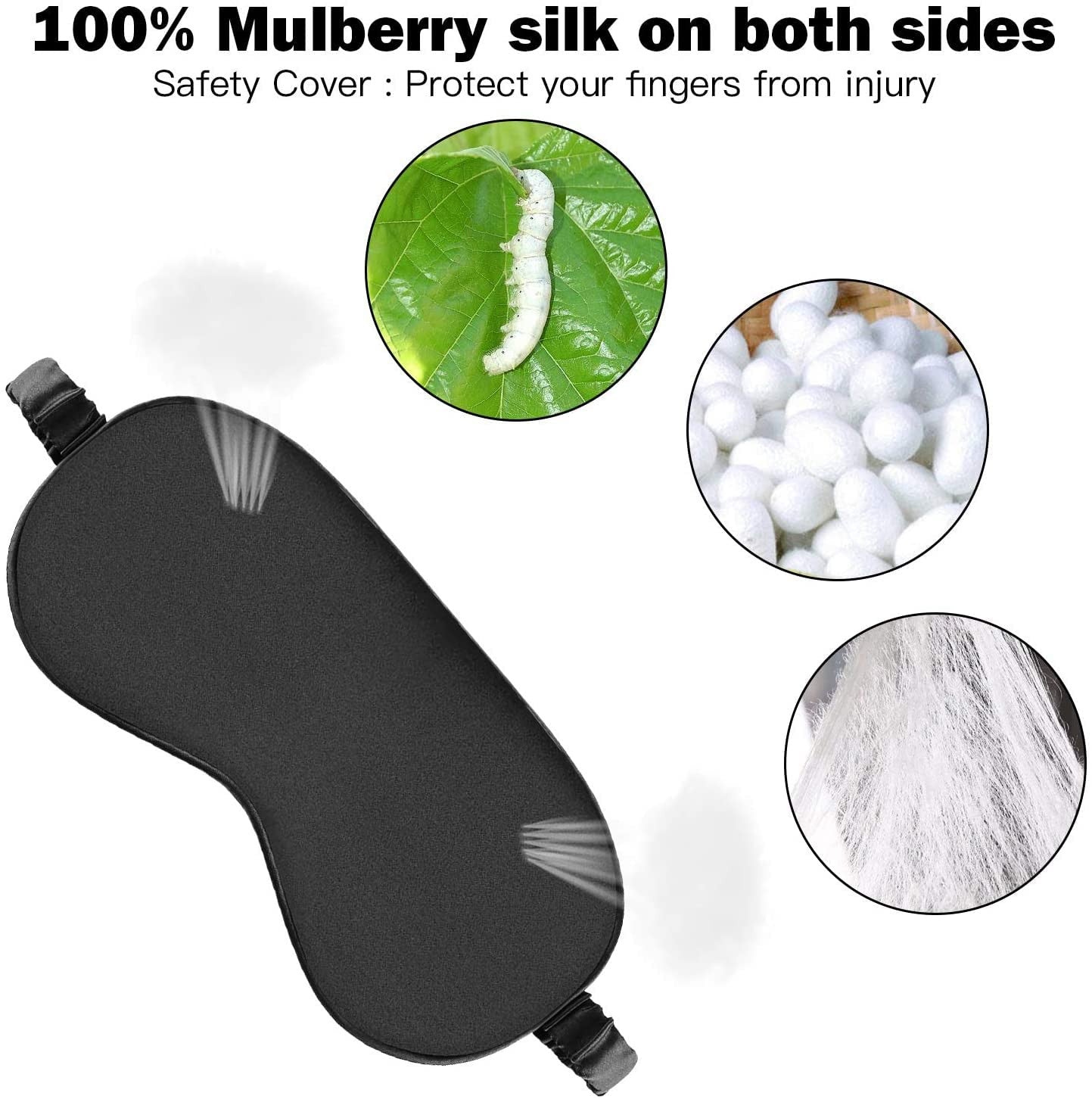 Mulberry Silk Eye Sleep Mask for Deep Rest & Travel Comfort