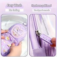 Cute Kawaii Pencil Case with Zipper, Stationery Organizer & Cartoon Design
