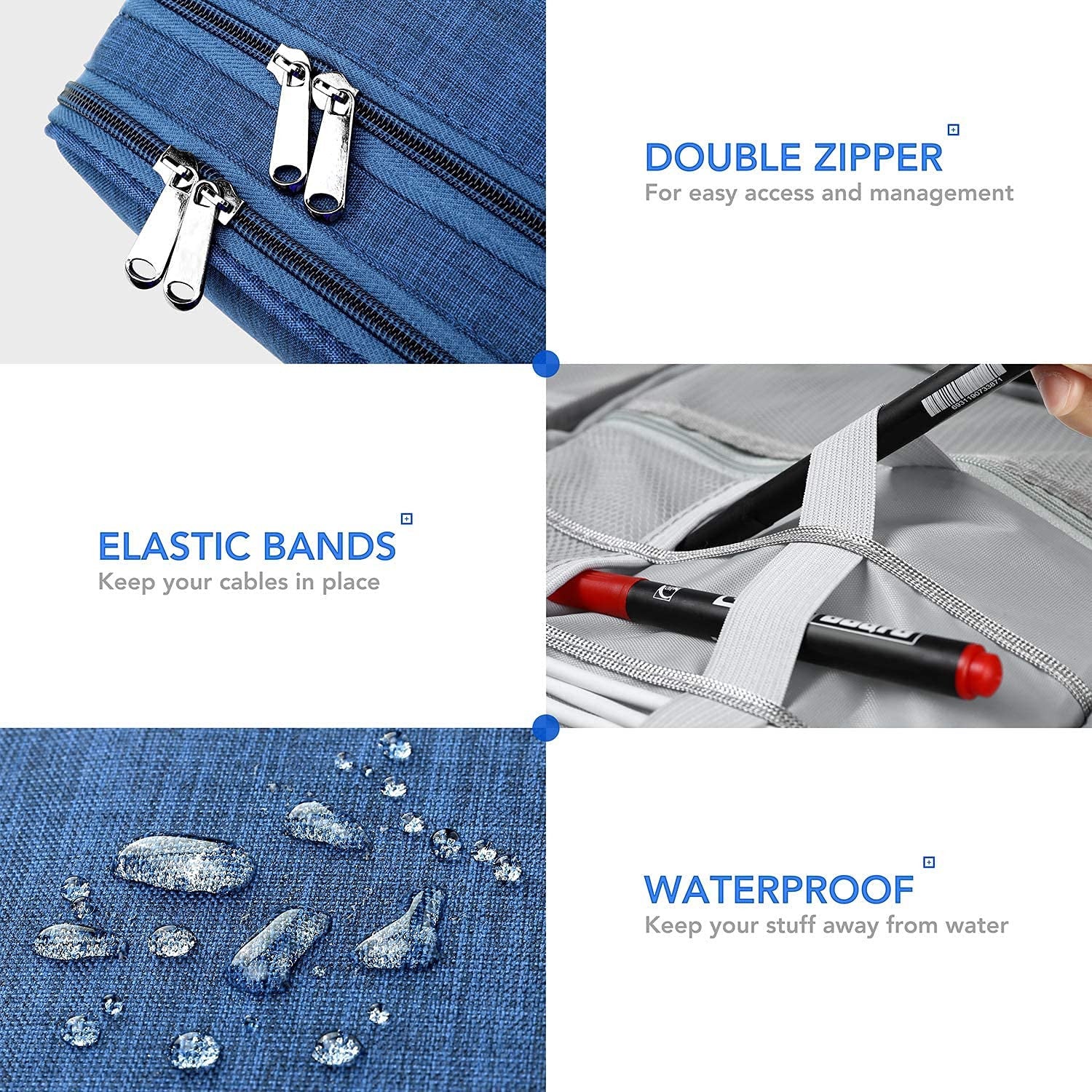 Double Layer Electronic Gadget Organizer Bag for Devices and Accessories