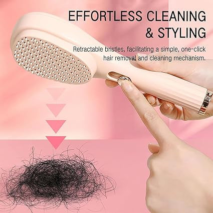 2-in-1 Self-Cleaning Anti-Static Hair Brush & Scalp Massage Comb