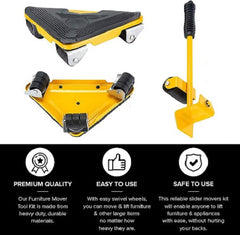 Heavy Duty 4-Piece Furniture Lifter & Moving Dolly Set for Heavy Items