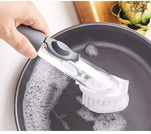 Kitchen Soap Dispenser & Dish Cleaning Brush Set with Refill