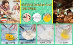SS Spring Egg Beater & Milk Whipper - Easy to Clean, Durable, Versatile