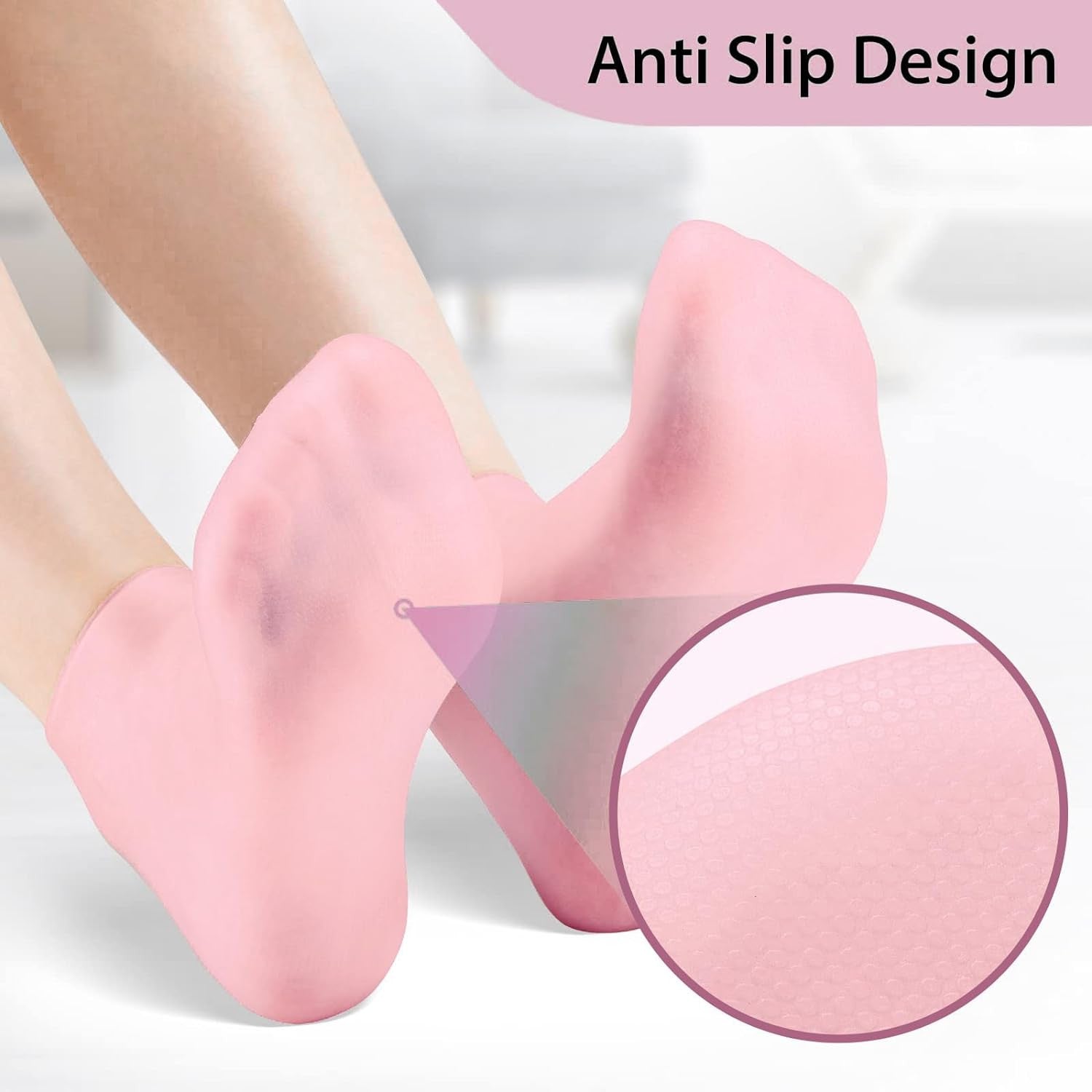 Silicone Moisture Socks for Soft, Hydrated, and Cracked Feet