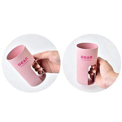 Eco-Friendly Bear Travel Toothbrush & Mug Holder - Portable & Durable