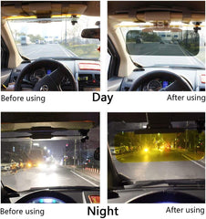 HD Car Sun Visor for Day & Night Glare Protection, Yellow