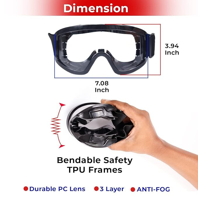 Bike & Snowmobile Goggle Mask - Windproof Helmet Face Shield