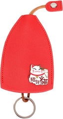 Cute Leather Fruit Key Holder with Pull-Out Sleeve