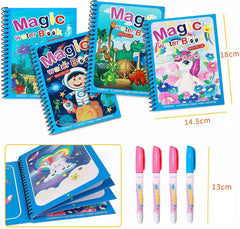 Magic Water Coloring Book for Kids with Pen - Fun & Educational Drawing Pad