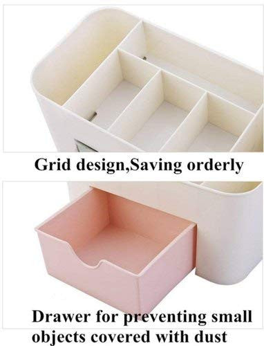 Mini Makeup Storage Box with Drawer for Cosmetics, Jewelry, and Brushes