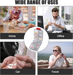 Compact 7-Day Travel Mini Pill Box for Easy Medication Storage