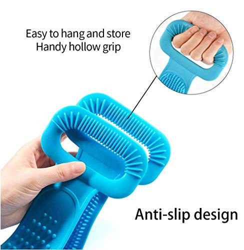 Extended 28-Inch Silicone Back Scrubber with Massage Beads
