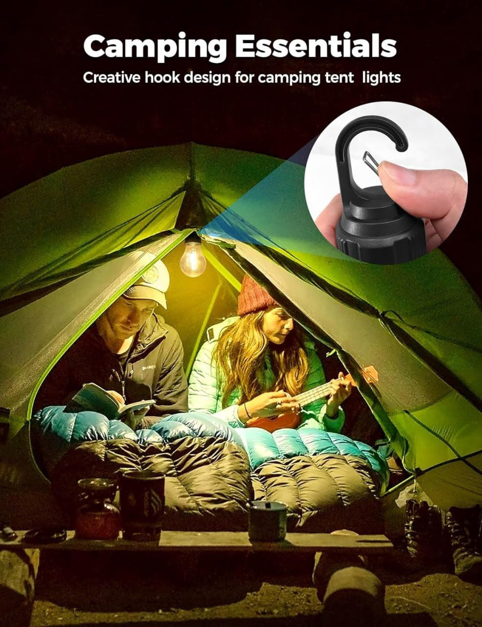 Portable Camping Hanging LED Bulb for Tents and Outdoor Decor