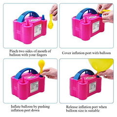 High Power Electric Balloon Pump with 2 Nozzles for Fast Inflation
