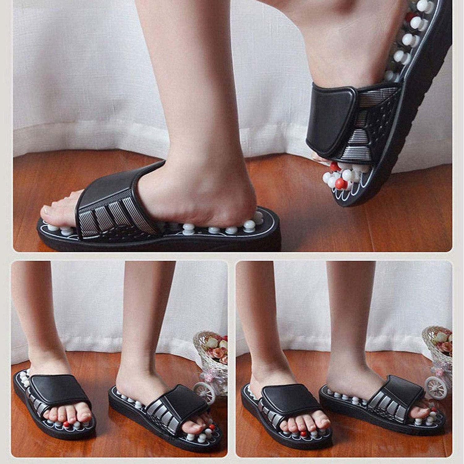 Adjustable Yoga Slippers with Acupressure & Magnetic Therapy for Foot Relief