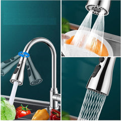 360° Movable Turbo Sink & Shower Faucet with 3 Modes & Water Saving