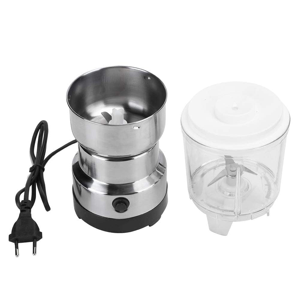 Electric Coffee & Spice Grinder with Transparent Lid and Stainless Steel Blades
