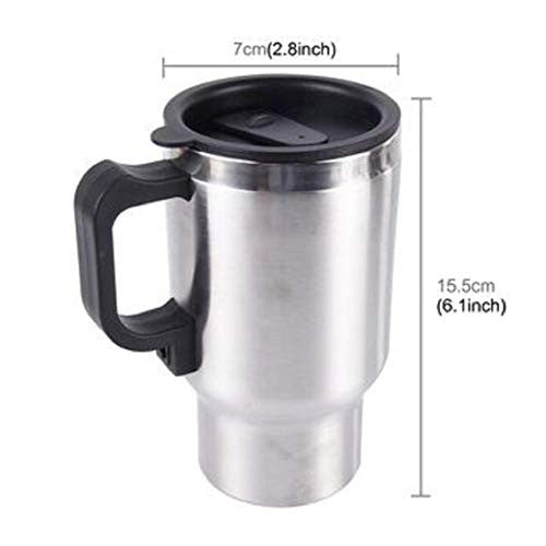 Stainless Steel Car Travel Mug with 12V Electric Kettle & Heating