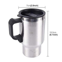 Stainless Steel Car Travel Mug with 12V Electric Kettle & Heating