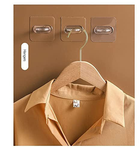 Multi-Functional Transparent Adhesive Wall Hook with Stainless Steel Load Capacity