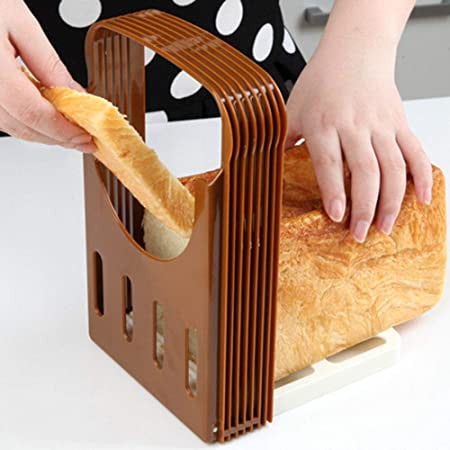 Foldable Adjustable Bread Slicer Cutter for Toast, Bagel & Loaf