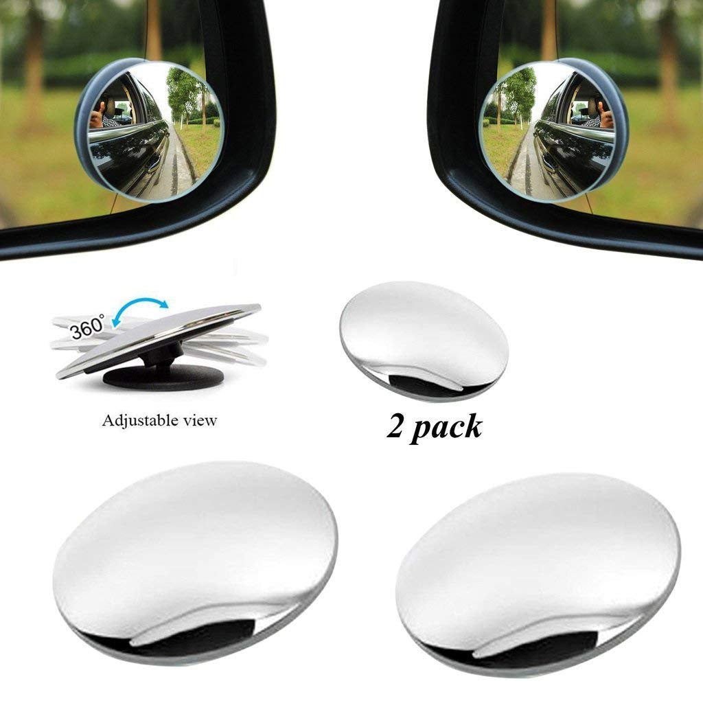 HD Frameless Blind Spot Mirror with Adjustable Swivel for Wide-Angle Visibility
