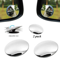 HD Frameless Blind Spot Mirror with Adjustable Swivel for Wide-Angle Visibility