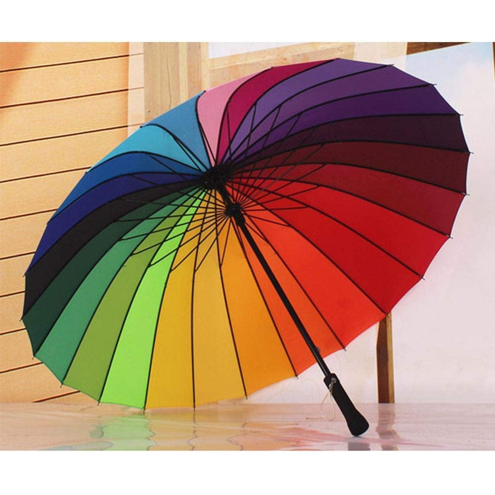 Large Rainbow Umbrella for Kids and Adults