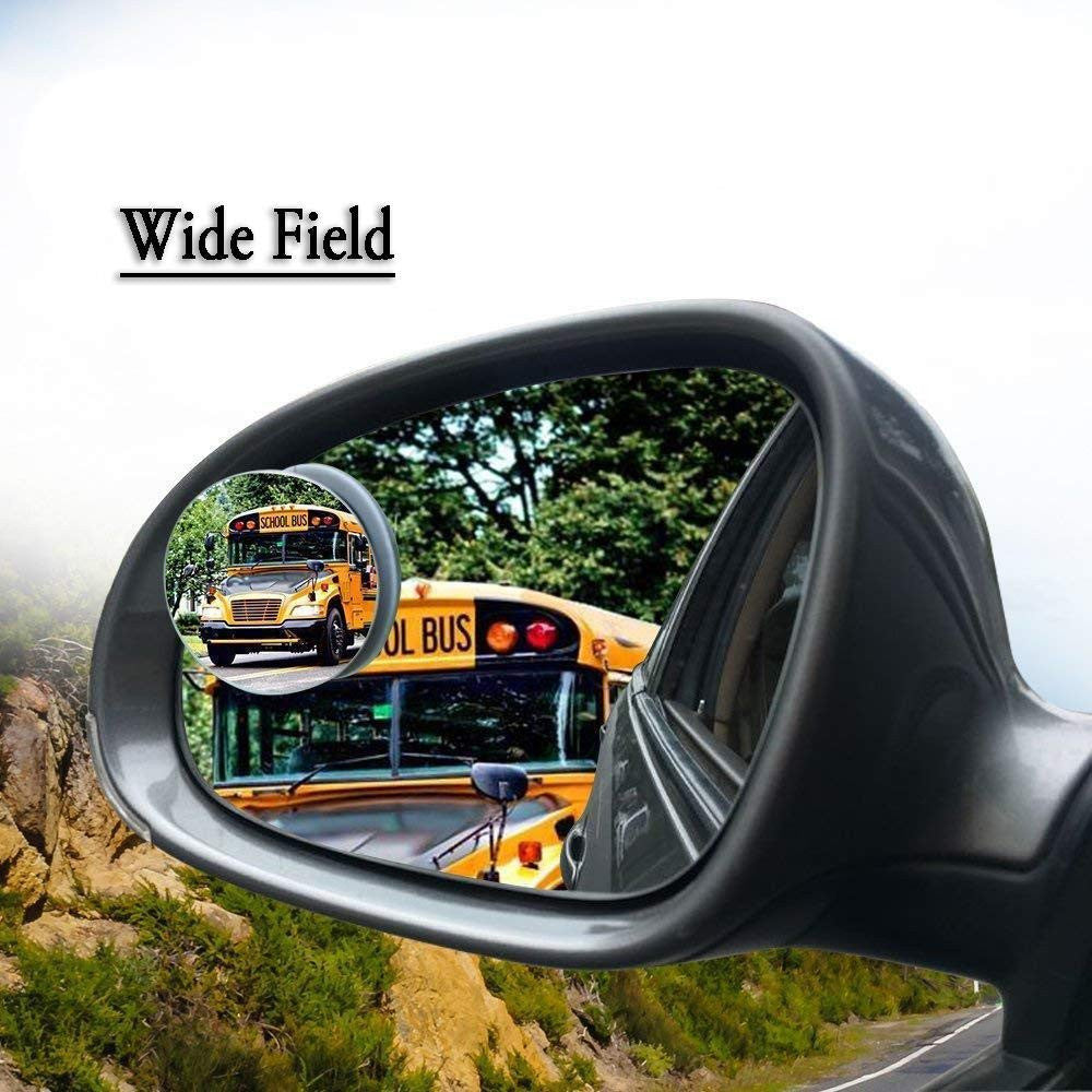 HD Frameless Blind Spot Mirror with Adjustable Swivel for Wide-Angle Visibility