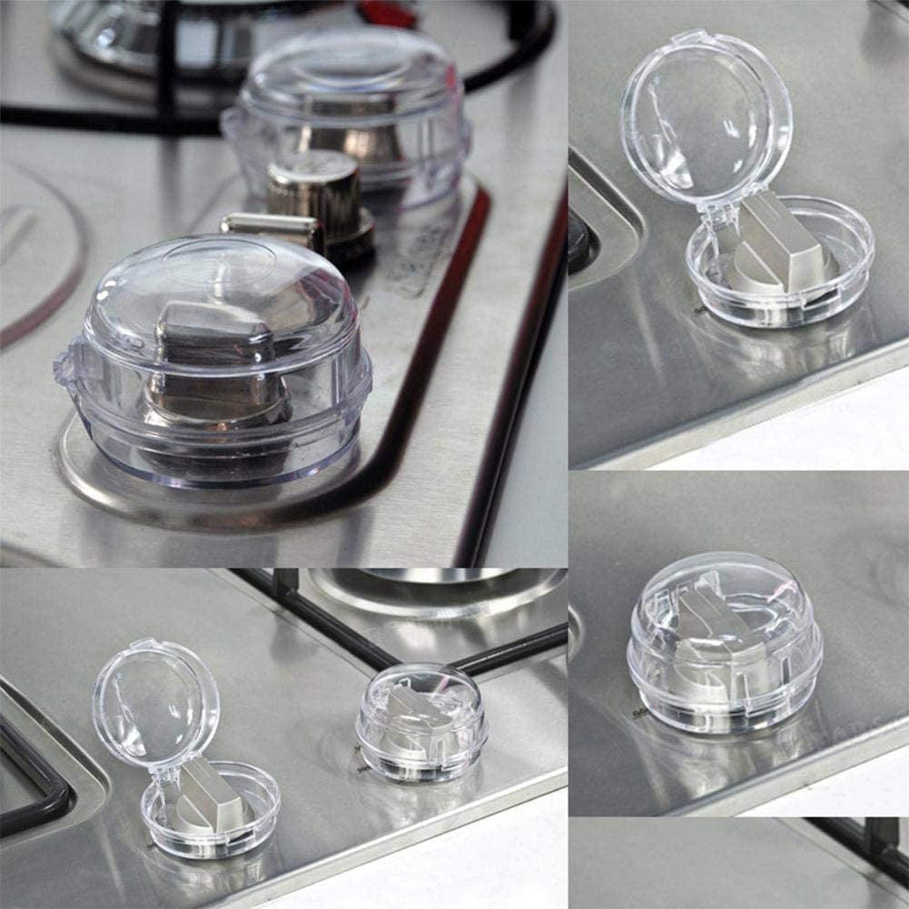 Child Safety Gas Stove Knob Covers - Transparent Pack of 2