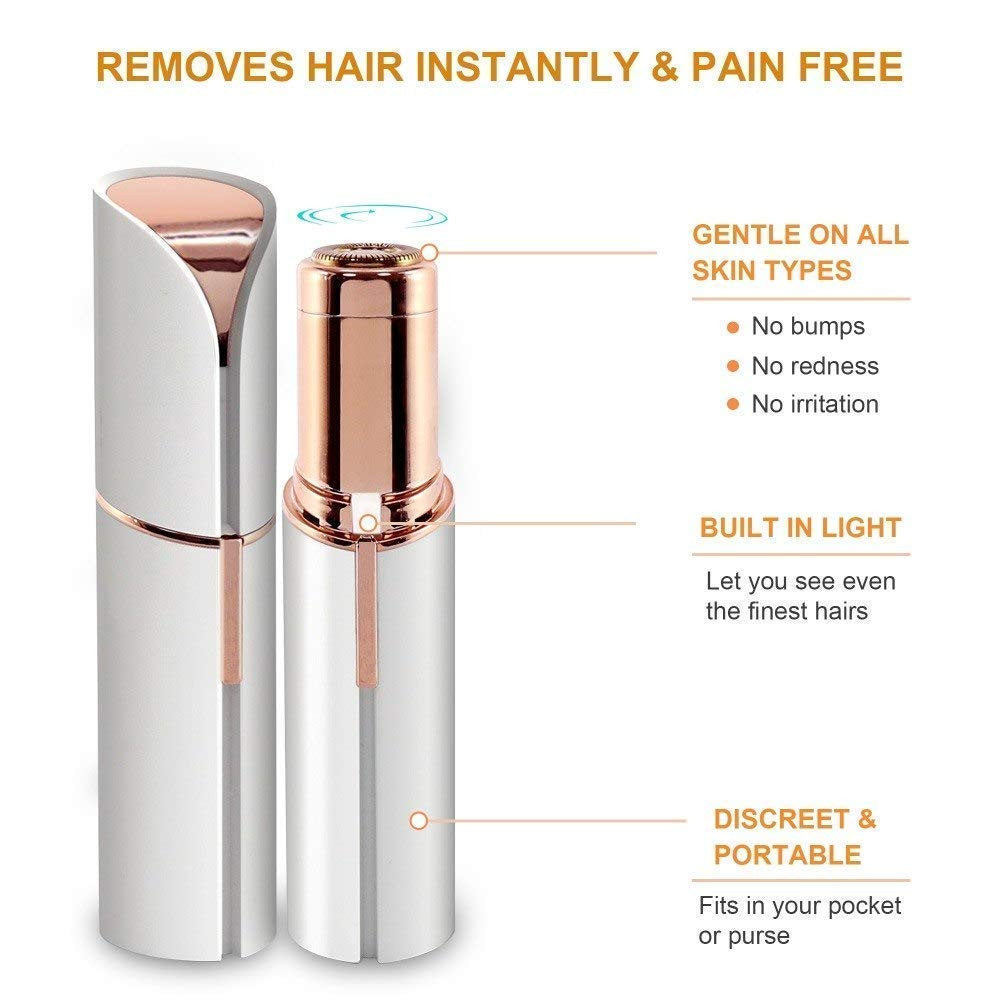 USB Flawless Hair Remover for Women - Painless & Eyebrow Trimmer