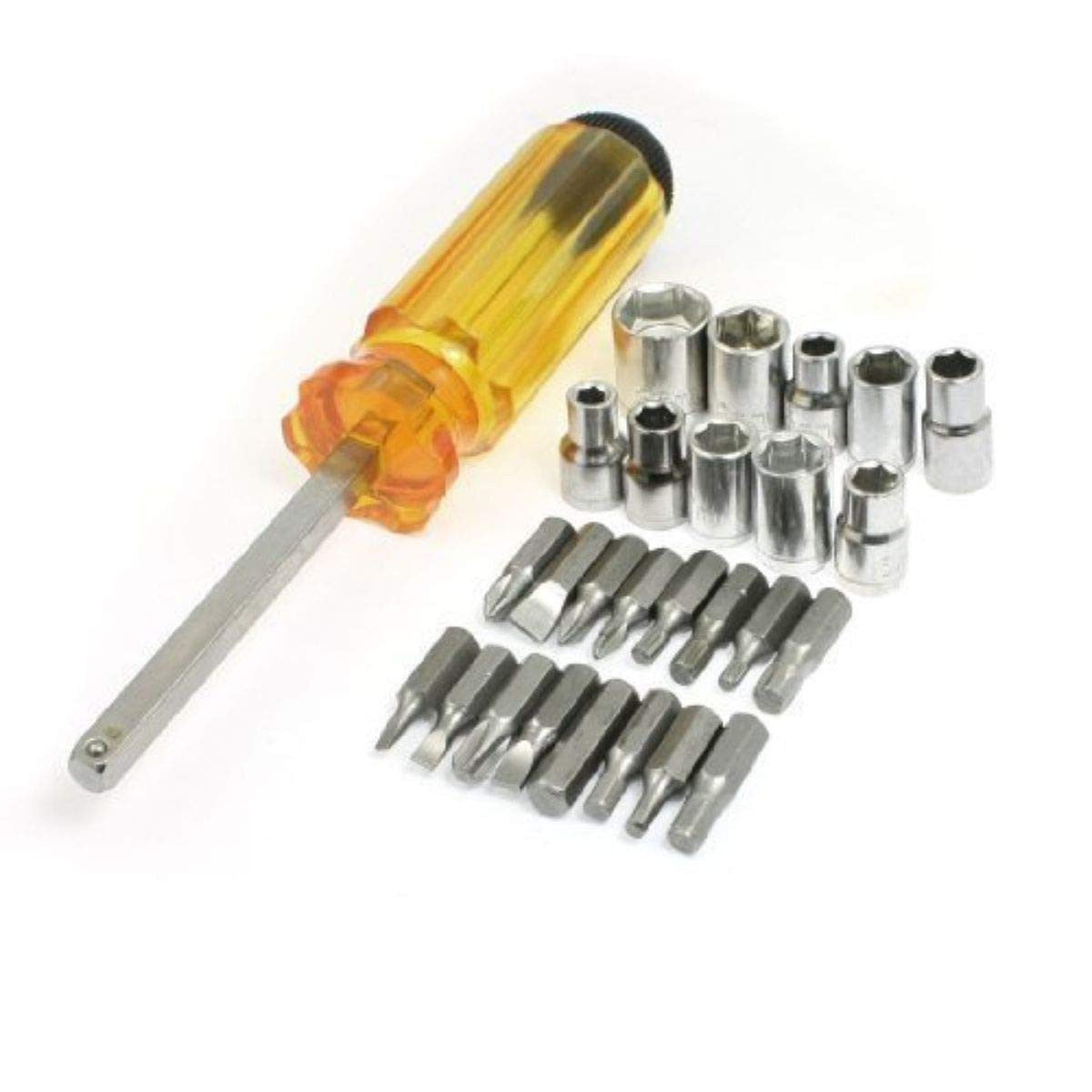 28-Piece High-Strength Screwdriver and Bit Set with Plastic Case