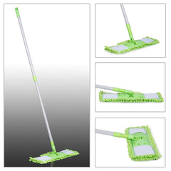 Microfiber Flat Mop with Steel Handle for Easy Floor Cleaning