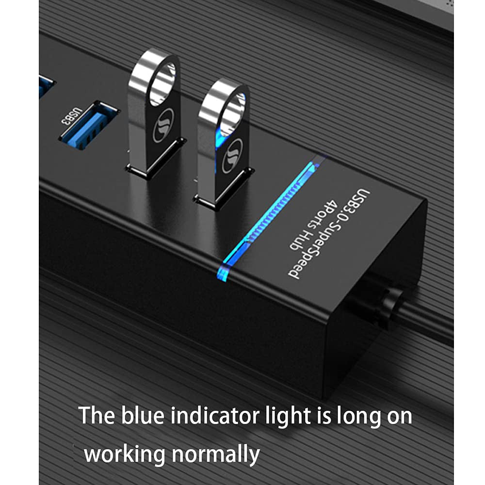 4-Port USB Hub with 1.2m Cable, USB 3.0, Bluetooth Support