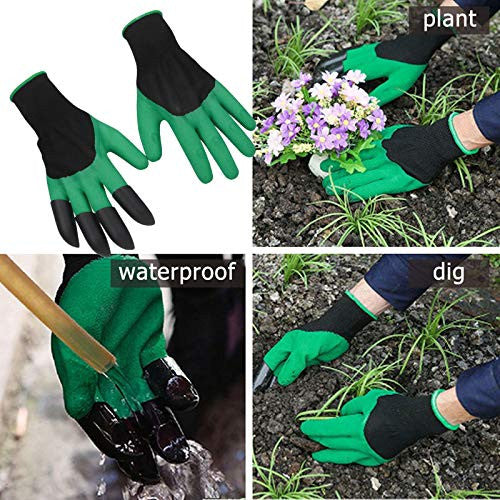 Durable Puncture-Resistant Garden Gloves with Built-In Claws for Digging and Planting
