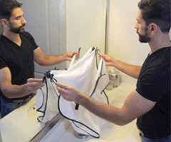 Waterproof Beard Apron with Suction Cups – Hair Clippings Catcher & Grooming Gift