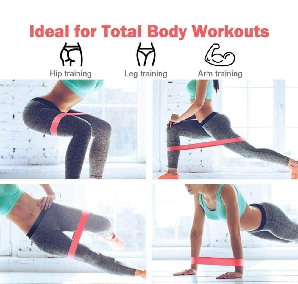5-Piece Exercise Band Set for Squats & Workouts - Home & Therapy