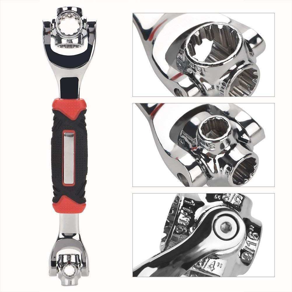 Tiger Wrench 48-in-1 Swivel Head Multi-Tool for Auto & Home Repairs