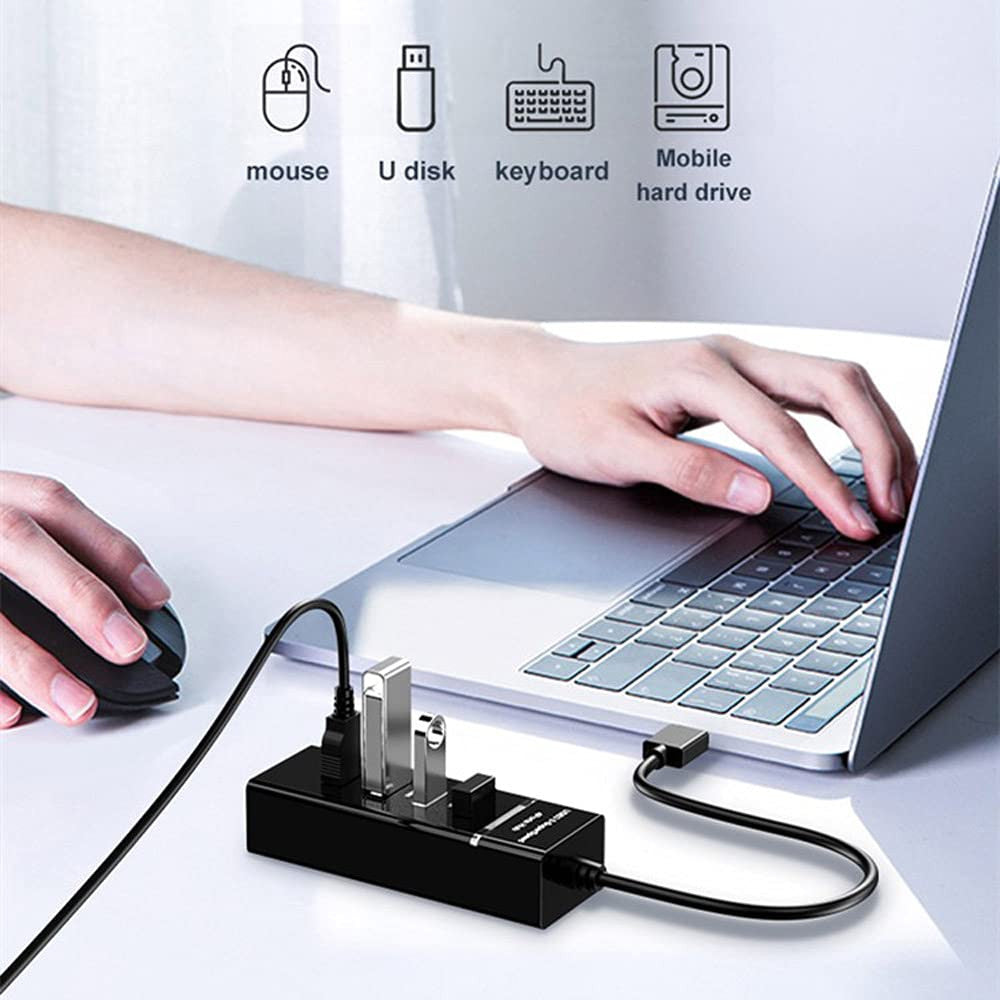 4-Port USB Hub with 1.2m Cable, USB 3.0, Bluetooth Support