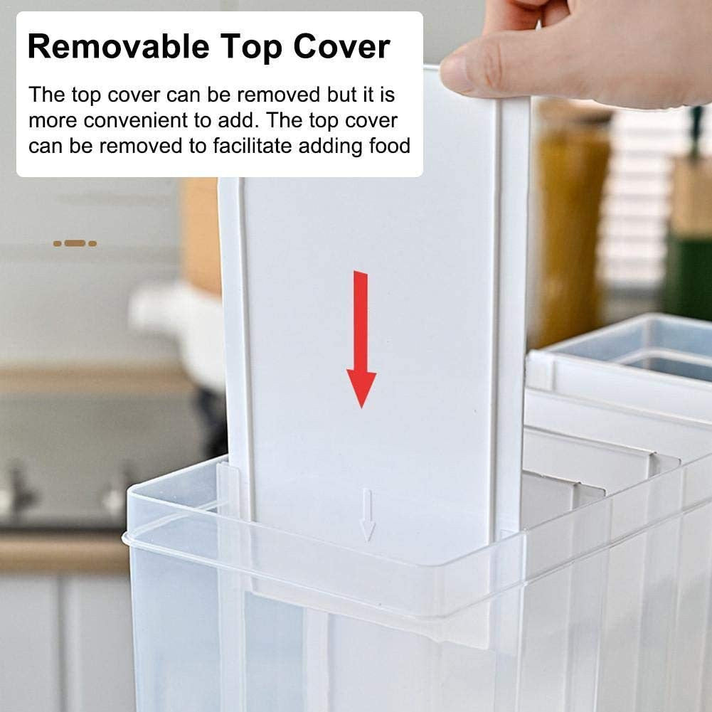 6-Compartment Wall Mount Food Storage Container with Sealing Lid