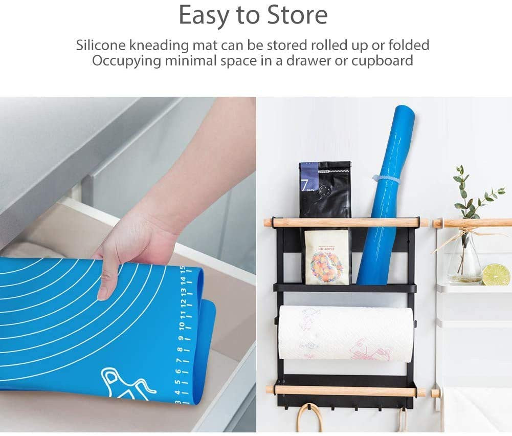 Non-Stick Silicone Roti & Pastry Mat 50x40cm for Baking & Rolling